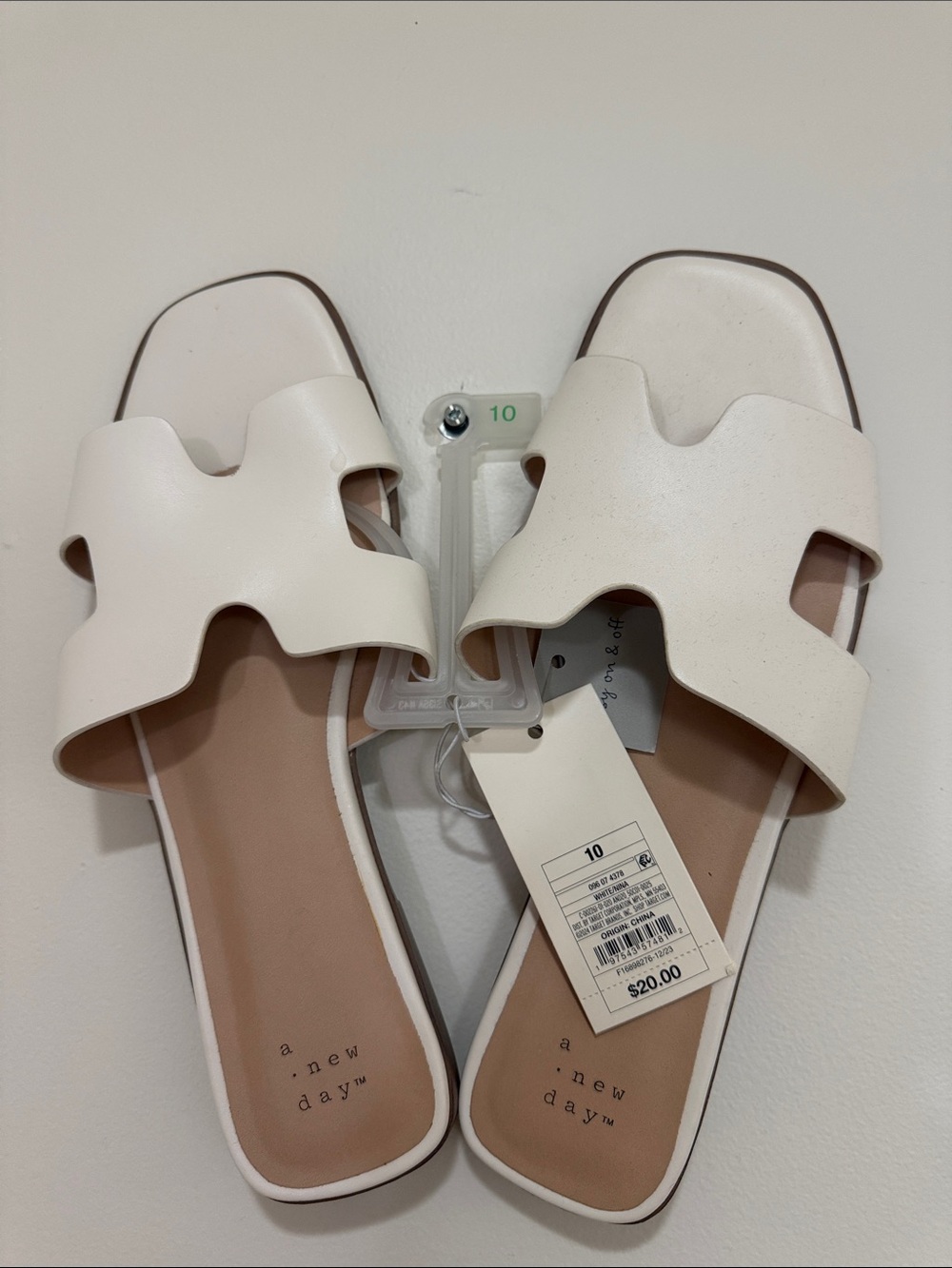 a new day Off-White Cutout Slide Sandals - Women's Casual Slip-Ons